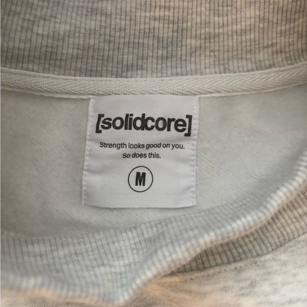 Solidcore Solidays Light Gray Embossed Logo Mock … - image 3